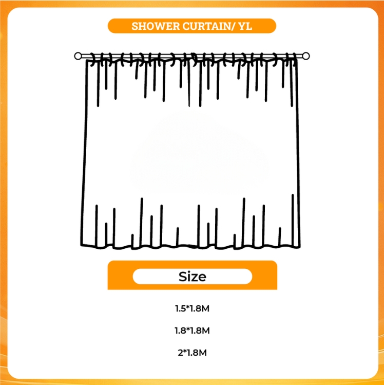 3D shower curtain - Kuromi UK Shop