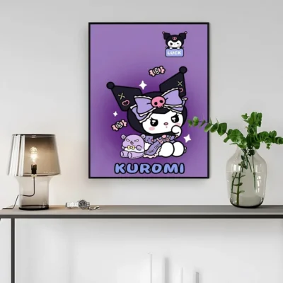 Kuromi Big Bow Wall Art