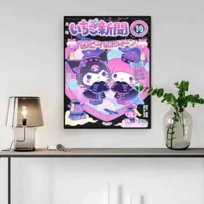 Kuromi and My Melody Japan Wall Art