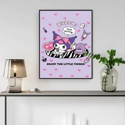 Kuromi Just Chilling Wall Art