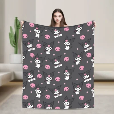 Bad Mood Babe Kuromi Blankets