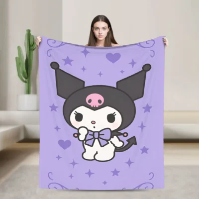 Kuromi Bad Mood Babe Blankets