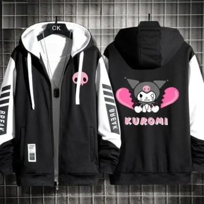 Kuromi Evil Ribbon Zipper Hoodie