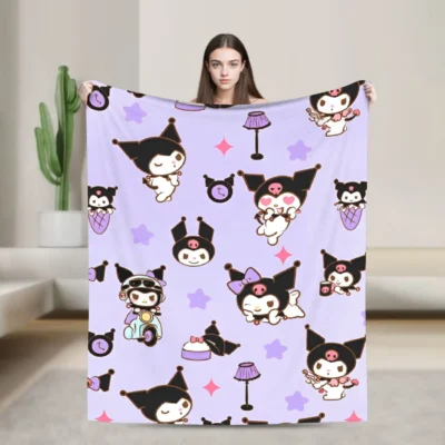Kuromi Velvet Queen Blankets