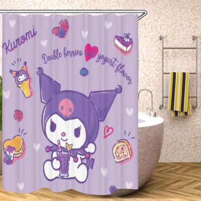 Kuromi Yogurt Shower Curtain