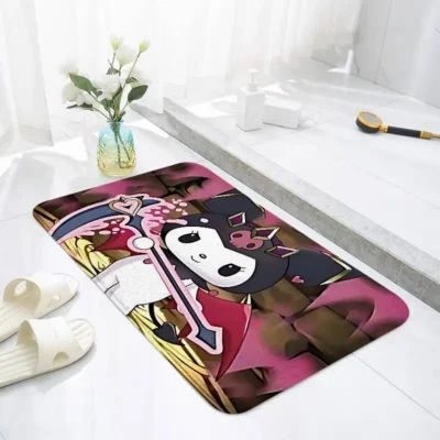 Kuromi Evil Ribbon Bath Mat