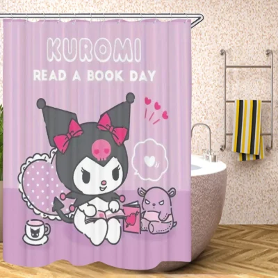 Kuromi Read A Book Day Shower Curtain