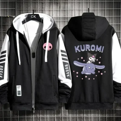 Kuromi Soft Grunge Zipper Hoodie