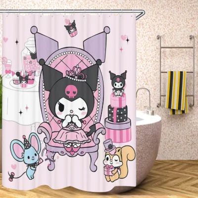 Kuromi Mischievous Shower Curtain