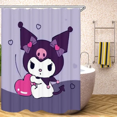 Kuromi Yami Kawaii Shower Curtain