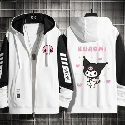 Kuromi Skull Bloom Zipper Hoodie