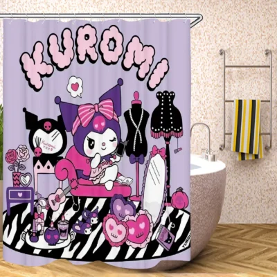Kuromi Harajuku Punk Shower Curtain