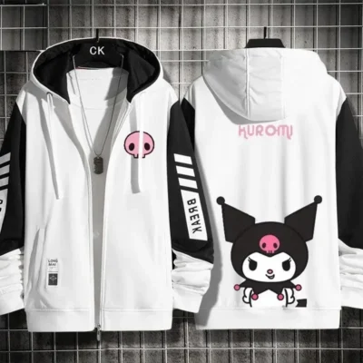 Bad Mood Babe Kuromi Zipper Hoodie
