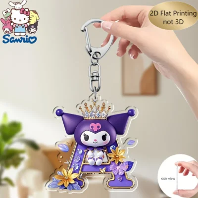 1Pc Sanrio Kuromi Acrylic Cartoon Cute Keychain
