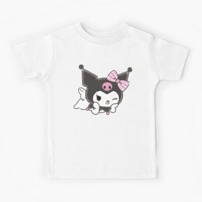 Cute Kuromi Lying Kids T-shirt
