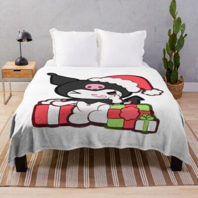 Red Kuromi Christmas Cutie Throw Blanket
