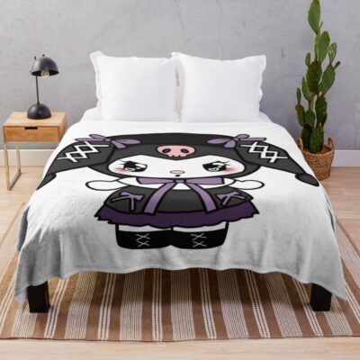Dark Romance Kuromi Lolita Throw Blanket