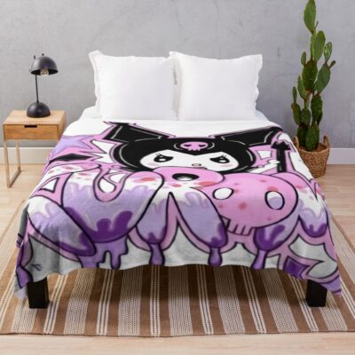 Adorable Kuromi Throw Blanket
