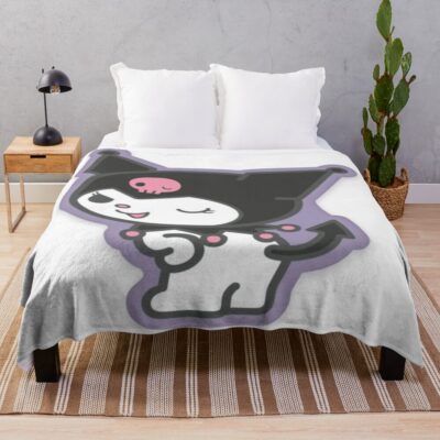 Diary Girl Kuromi Throw Blanket