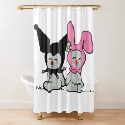 My Melody And Kuromi Shower Curtain