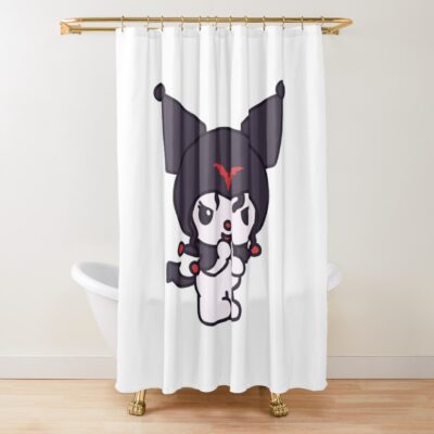 Eddie Munson Kuromi Shower Curtain