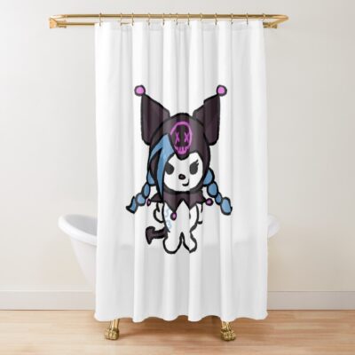 Jinx Kuromi Emo Kawaii Shower Curtain