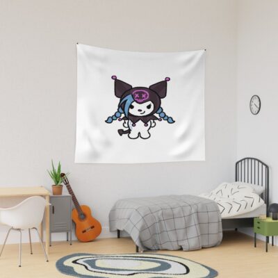 Jinx Kuromi Emo Kawaii Tapestry
