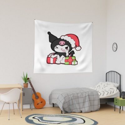Red Kuromi Christmas Cutie Tapestry