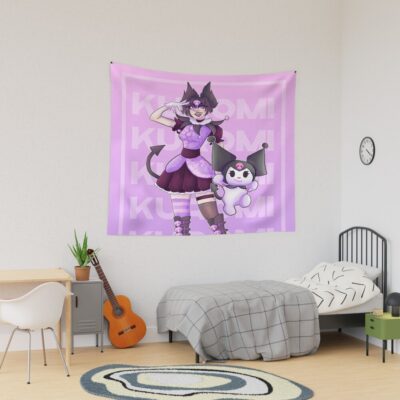 Secret Romantic Kuromi Girl Tapestry