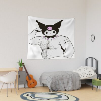 Kuromi Dad Bod Tapestry