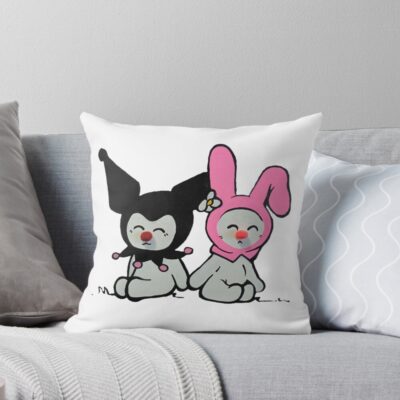 My Melody And Kuromi Throw Pillow
