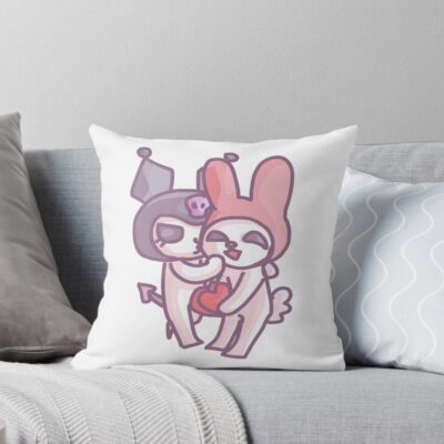 New My Melody And Kuromi Throw Pillow