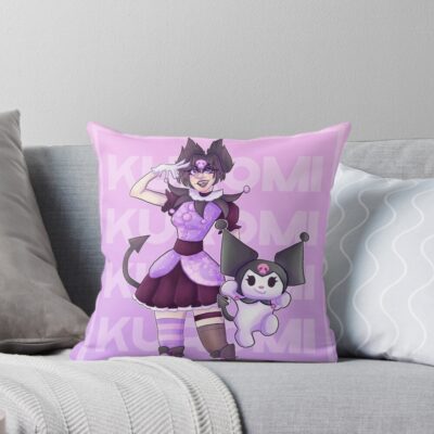Secret Romantic Kuromi Girl Throw Pillow