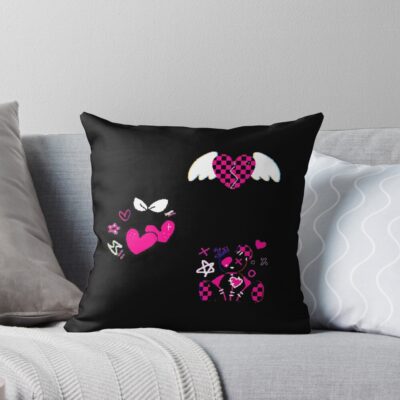 Kuromi Emo Core Throw Pillow