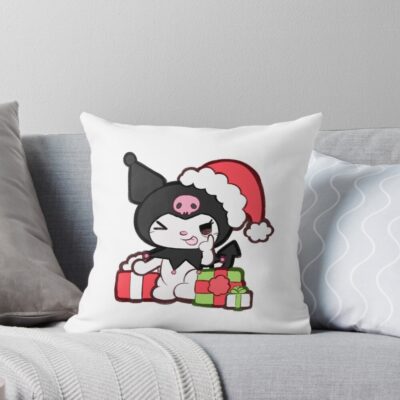 Red Kuromi Christmas Cutie Throw Pillow