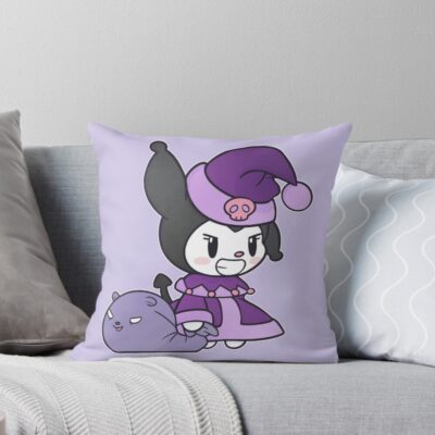 Santa Kuromi Throw Pillow